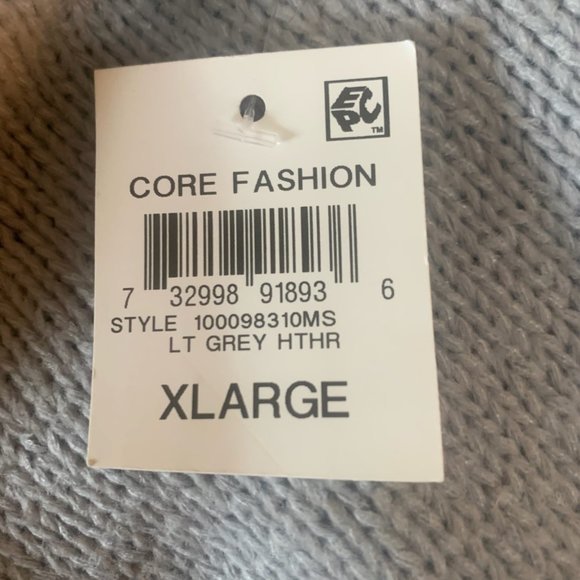 NWT STYLE & CO LIGHT GRAY HEATHER PUFFY SLEEVE SWEATER XL - Picture 6 of 8